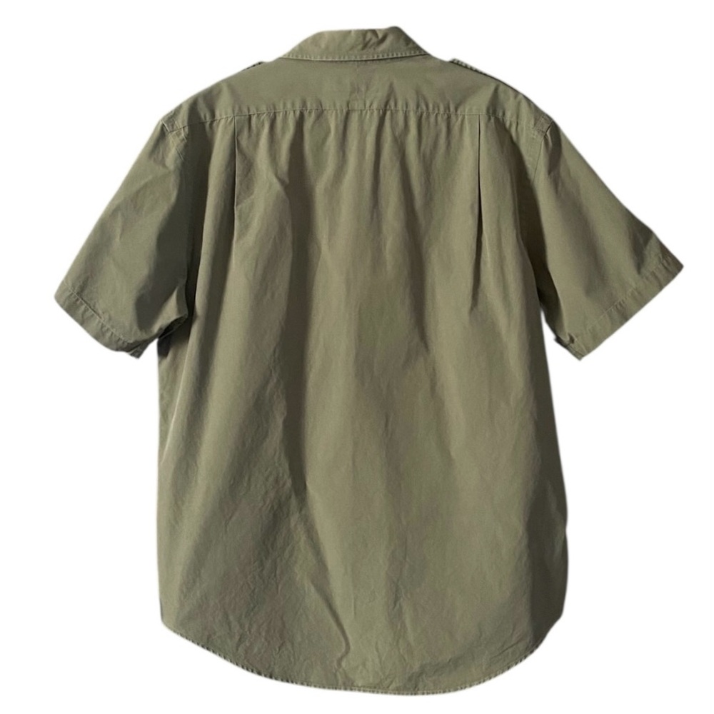 Polo Ralph Lauren Men’s Military Utility Shirt L Short Sleeve Khaki Green Safari - Picture 2 of 9